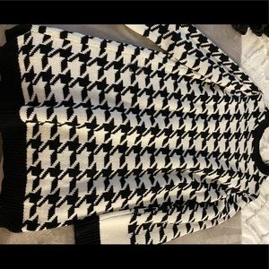 Houndstooth sweater dress
